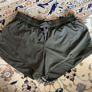 Lululemon army green shorts; 10 tall